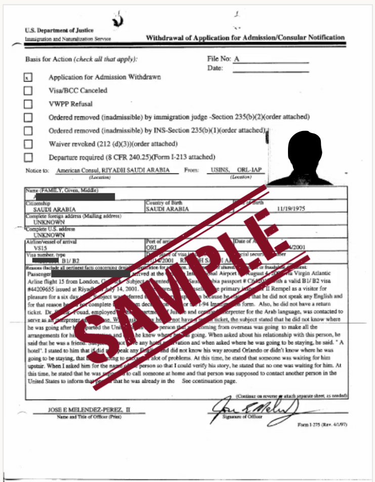 Form I-275